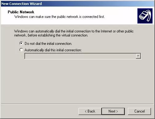 Click Virtual Private Network connection, and then click Next.